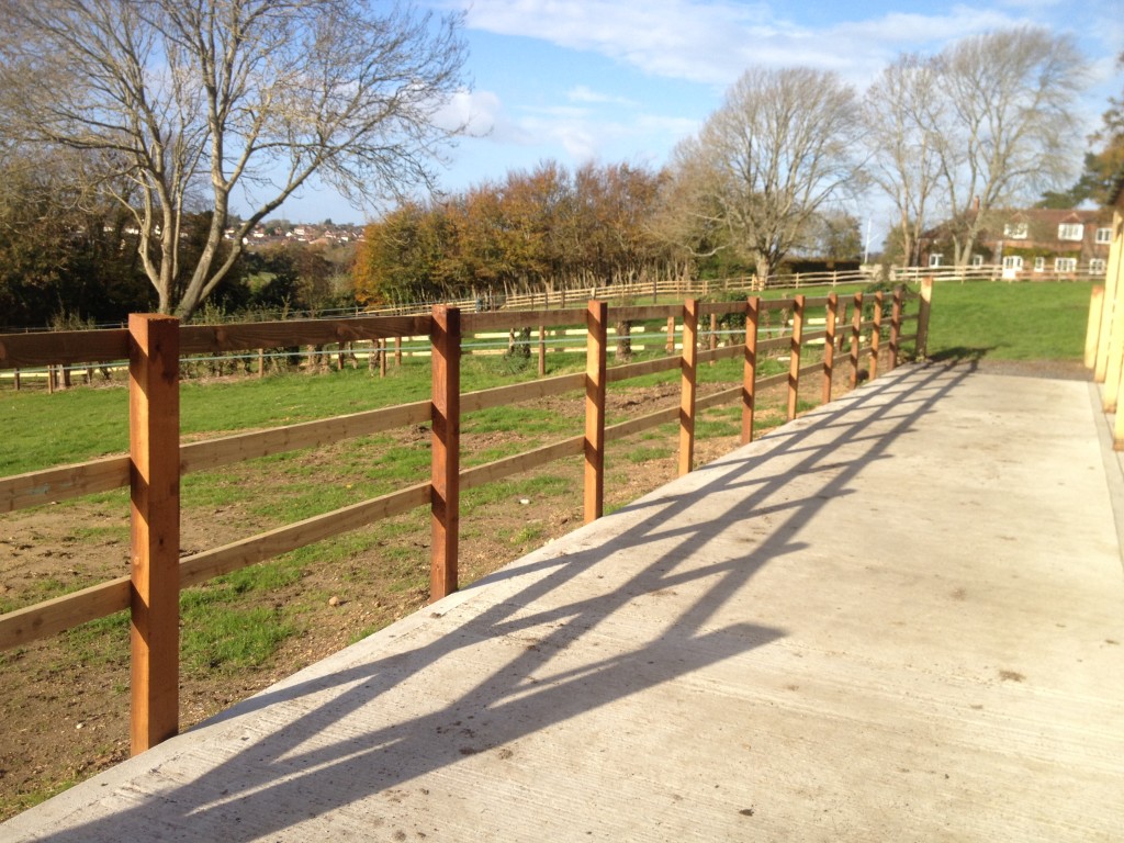 3 rail post and rail on creosote for yard Richard Stubbs Fencing Services